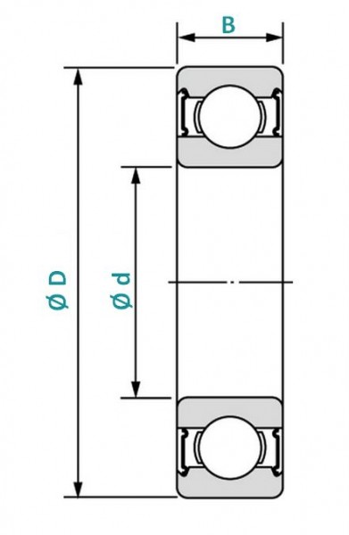 Rillenkugellager 16002-2RS ( Kugellager 16002 2RS1 DIN 625-1 )