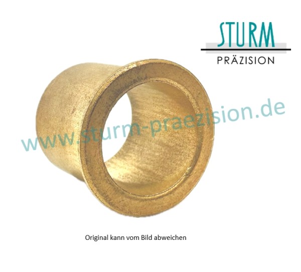 Sinterbronze-Gleitlager mit Bund BB-08x12x08-BP25 (AMS BV 08x10x08)